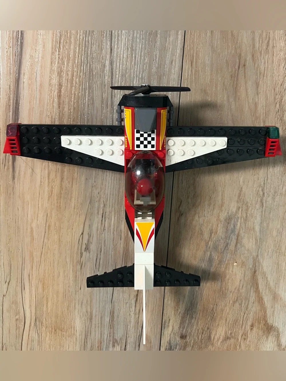 LEGO City - 2013 Stunt Plane Lego 60019 (Fully Assembled and Glued)